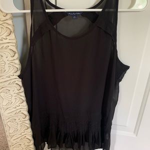 Sheer Black Tank Top